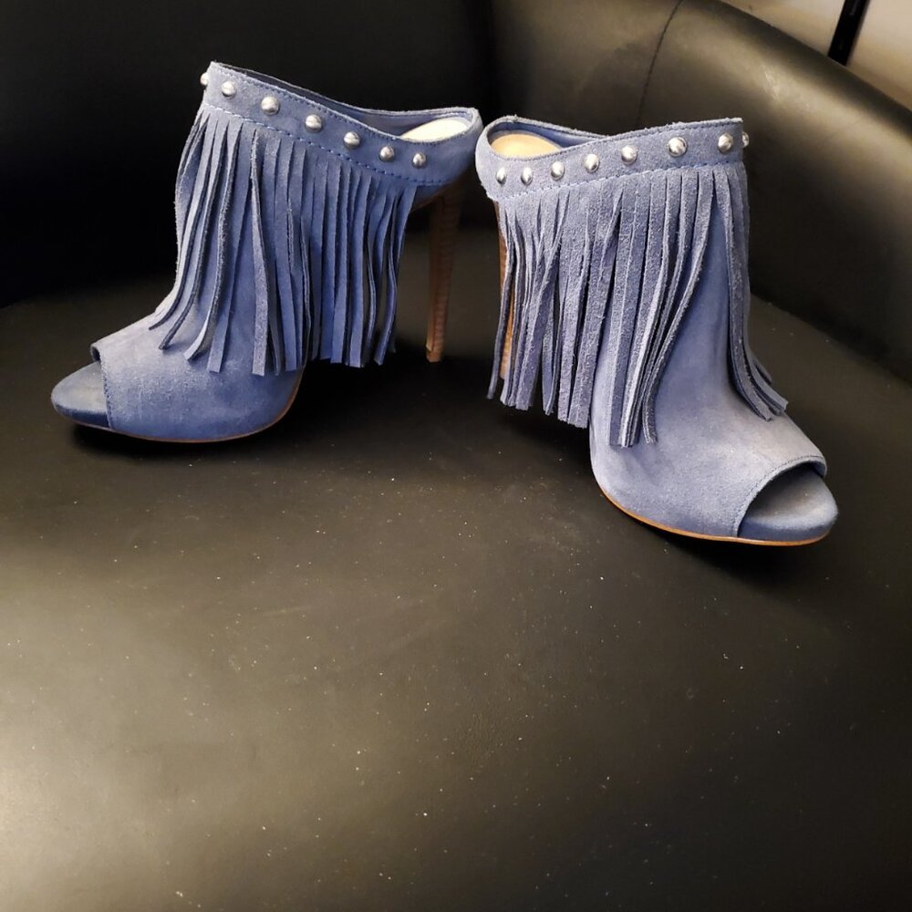 Guess Fringe Heels / Peep toe Mules